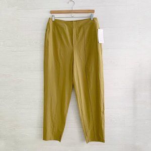 Athleta ~ Vienna Slim Pant mustard khaki semi-fitted featherweight stretch, 12